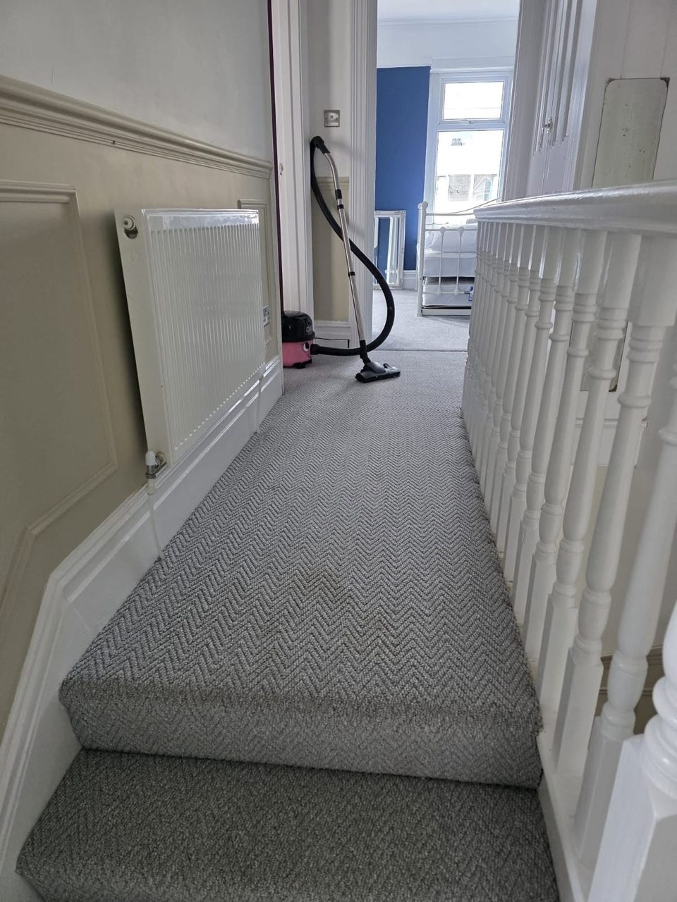 New carpet running throughout the landing